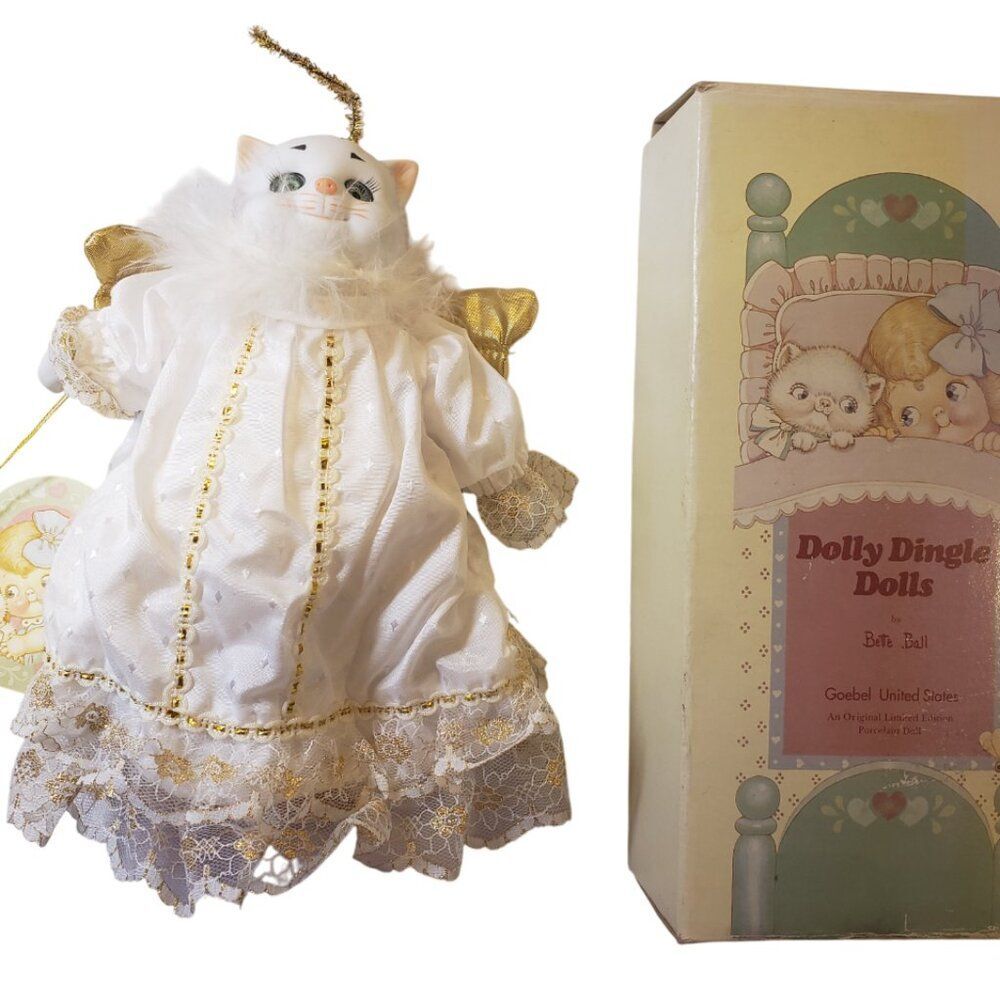 Vintage Goebel Dolly Dingle Angel Cat Doll Bette Ball 1992 375/1000 Limited Ed